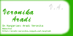 veronika aradi business card